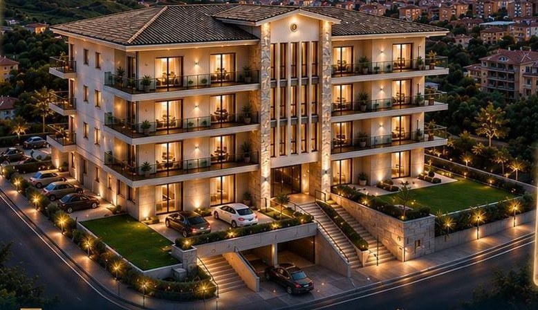 Vista dall'alto di un complesso residenziale a Catanzaro
